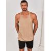 imageRuncati Mens Workout Tank Tops Gym Muscle Athletic Sleeveless T Shirts Bodybuilding Training Fitness TopsBrown
