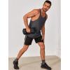 imageRuncati Mens Workout Tank Tops Gym Muscle Athletic Sleeveless T Shirts Bodybuilding Training Fitness TopsDark Grey