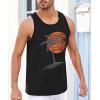 imageRuncati Mens Workout Tank Tops Gym Sleeveless Shirts Palm Tree Vintage Style TShirtBlack
