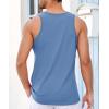 imageRuncati Mens Workout Tank Tops Gym Sleeveless Shirts Palm Tree Vintage Style TShirtLight Blue
