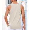 imageRuncati Mens Workout Tank Tops Gym Sleeveless Shirts Palm Tree Vintage Style TShirtLight Grey