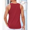 imageRuncati Mens Workout Tank Tops Gym Sleeveless Shirts Palm Tree Vintage Style TShirtRed