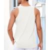 imageRuncati Mens Workout Tank Tops Gym Sleeveless Shirts Palm Tree Vintage Style TShirtWhite