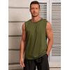 imageRuncati Mens Workout Tank Tops Sleeveless Casual Crewneck Beach T Shirt Muscle Athletic Gym Running TeeArmy Green