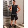 imageRuncati Mens Workout Tank Tops Sleeveless Casual Crewneck Beach T Shirt Muscle Athletic Gym Running TeeBlack