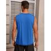 imageRuncati Mens Workout Tank Tops Sleeveless Casual Crewneck Beach T Shirt Muscle Athletic Gym Running TeeBlue