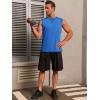 imageRuncati Mens Workout Tank Tops Sleeveless Casual Crewneck Beach T Shirt Muscle Athletic Gym Running TeeBlue