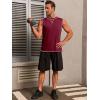 imageRuncati Mens Workout Tank Tops Sleeveless Casual Crewneck Beach T Shirt Muscle Athletic Gym Running TeeBurgundy