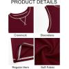 imageRuncati Mens Workout Tank Tops Sleeveless Casual Crewneck Beach T Shirt Muscle Athletic Gym Running TeeBurgundy