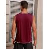 imageRuncati Mens Workout Tank Tops Sleeveless Casual Crewneck Beach T Shirt Muscle Athletic Gym Running TeeBurgundy
