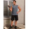 imageRuncati Mens Workout Tank Tops Sleeveless Casual Crewneck Beach T Shirt Muscle Athletic Gym Running TeeDark Grey