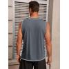 imageRuncati Mens Workout Tank Tops Sleeveless Casual Crewneck Beach T Shirt Muscle Athletic Gym Running TeeDark Grey