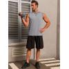 imageRuncati Mens Workout Tank Tops Sleeveless Casual Crewneck Beach T Shirt Muscle Athletic Gym Running TeeGrey