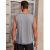 imageRuncati Mens Workout Tank Tops Sleeveless Casual Crewneck Beach T Shirt Muscle Athletic Gym Running TeeGrey