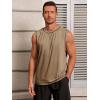 imageRuncati Mens Workout Tank Tops Sleeveless Casual Crewneck Beach T Shirt Muscle Athletic Gym Running TeeKhaki