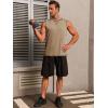 imageRuncati Mens Workout Tank Tops Sleeveless Casual Crewneck Beach T Shirt Muscle Athletic Gym Running TeeKhaki