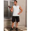 imageRuncati Mens Workout Tank Tops Sleeveless Casual Crewneck Beach T Shirt Muscle Athletic Gym Running TeeWhite