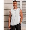 imageRuncati Mens Workout Tank Tops Sleeveless Casual Crewneck Beach T Shirt Muscle Athletic Gym Running TeeWhite