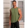 imageRuncati Mens Workout Tank Tops Sleeveless Gym Muscle Athletic T Shirts Casual Summer Beach TopsArmy Green
