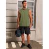 imageRuncati Mens Workout Tank Tops Sleeveless Gym Muscle Athletic T Shirts Casual Summer Beach TopsArmy Green