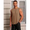imageRuncati Mens Workout Tank Tops Sleeveless Gym Muscle Athletic T Shirts Casual Summer Beach TopsCamel