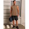 imageRuncati Mens Workout Tank Tops Sleeveless Gym Muscle Athletic T Shirts Casual Summer Beach TopsCamel