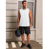 imageRuncati Mens Workout Tank Tops Sleeveless Gym Muscle Athletic T Shirts Casual Summer Beach TopsWhite