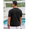 imageRuncati Mens Knit Button Down Shirt Casual Short Sleeve Cotton Polo Shirt Hollow Out Summer Beach TopsBlack