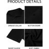 imageRuncati Mens Knit Button Down Shirt Casual Short Sleeve Cotton Polo Shirt Hollow Out Summer Beach TopsBlack