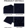 imageRuncati Mens Knit Button Down Shirt Casual Short Sleeve Cotton Polo Shirt Hollow Out Summer Beach TopsNavy