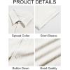 imageRuncati Mens Knit Button Down Shirts Short Sleeve Polo Shirt Vintage Summer Casual Beach Ribbed Textured TopsBeige