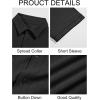 imageRuncati Mens Knit Button Down Shirts Short Sleeve Polo Shirt Vintage Summer Casual Beach Ribbed Textured TopsBlack