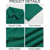 imageRuncati Mens Knit Button Down Shirts Short Sleeve Polo Shirt Vintage Summer Casual Beach Ribbed Textured TopsDark Green