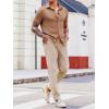 imageRuncati Mens Knit Button Down Shirts Short Sleeve Polo Shirt Vintage Summer Casual Beach Ribbed Textured TopsKhaki