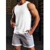 imageRuncati Mens Ribbed Tank Tops 2 Pack Knit Sleeveless Workout T Shirt Muscle Gym Fitness TeeBlackWhite
