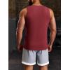 imageRuncati Mens Ribbed Tank Tops 2 Pack Knit Sleeveless Workout T Shirt Muscle Gym Fitness TeeBurgundy