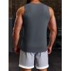 imageRuncati Mens Ribbed Tank Tops 2 Pack Knit Sleeveless Workout T Shirt Muscle Gym Fitness TeeDark Grey