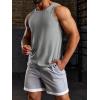 imageRuncati Mens Ribbed Tank Tops 2 Pack Knit Sleeveless Workout T Shirt Muscle Gym Fitness TeeGrey