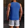 imageRuncati Mens Ribbed Tank Tops 2 Pack Knit Sleeveless Workout T Shirt Muscle Gym Fitness TeeRoyal Blue