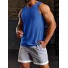 imageRuncati Mens Ribbed Tank Tops 2 Pack Knit Sleeveless Workout T Shirt Muscle Gym Fitness TeeRoyal Blue