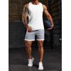 imageRuncati Mens Ribbed Tank Tops 2 Pack Knit Sleeveless Workout T Shirt Muscle Gym Fitness TeeWhiteArmy Green