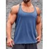 imageRuncati Mens Workout Tank Top YBack Sleeveless Gym Training Athletic TShirtsBlue