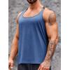 imageRuncati Mens Workout Tank Top YBack Sleeveless Gym Training Athletic TShirtsBlue