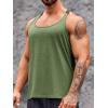 imageRuncati Mens Workout Tank Top YBack Sleeveless Gym Training Athletic TShirtsGreen