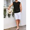 imageRuncati Mens Knitted Tank Tops Sleeveless Crochet See Through TShirts Muscle Summer Beach Hippie ShirtsBlack