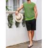 imageRuncati Mens Knitted Tank Tops Sleeveless Crochet See Through TShirts Muscle Summer Beach Hippie ShirtsGreen