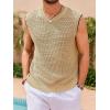 imageRuncati Mens Knitted Tank Tops Sleeveless Crochet See Through TShirts Muscle Summer Beach Hippie ShirtsKhaki