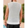 imageRuncati Mens Knitted Tank Tops Sleeveless Crochet See Through TShirts Muscle Summer Beach Hippie ShirtsWhite