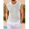 imageRuncati Mens Knitted Tank Tops Sleeveless Crochet See Through TShirts Muscle Summer Beach Hippie ShirtsWhite