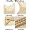 imageRuncati Mens Sleeveless Tank Tops Knitted Crochet See Through Hollow Out TShirts Muscle Summer Beach Hippie ShirtsBeige